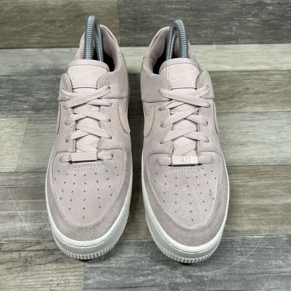 Nike Air Force 1 Shoes Women’s 7.5 Sage Partial Beige Suede Sneakers AR5339-201 - Picture 3 of 8